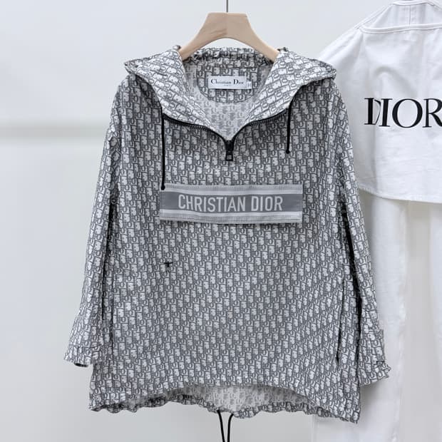 [S+급/오버핏XS] 디올 오블리크 아노락 후드 바람막이 자켓