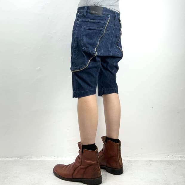 Lad Musician Zip Detail Denim Shorts