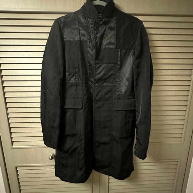 꼼데가르송 블랙 2012 절개 패치워크 코트