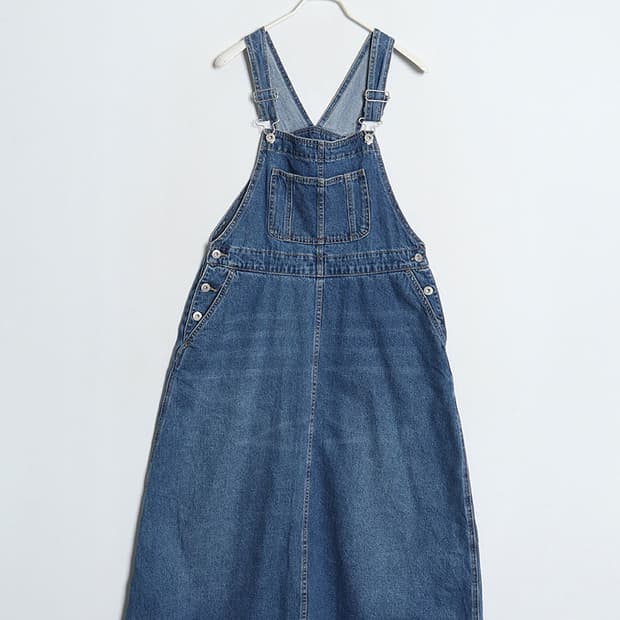 Lugnoncure Denim Jumper Skirt (44~55)