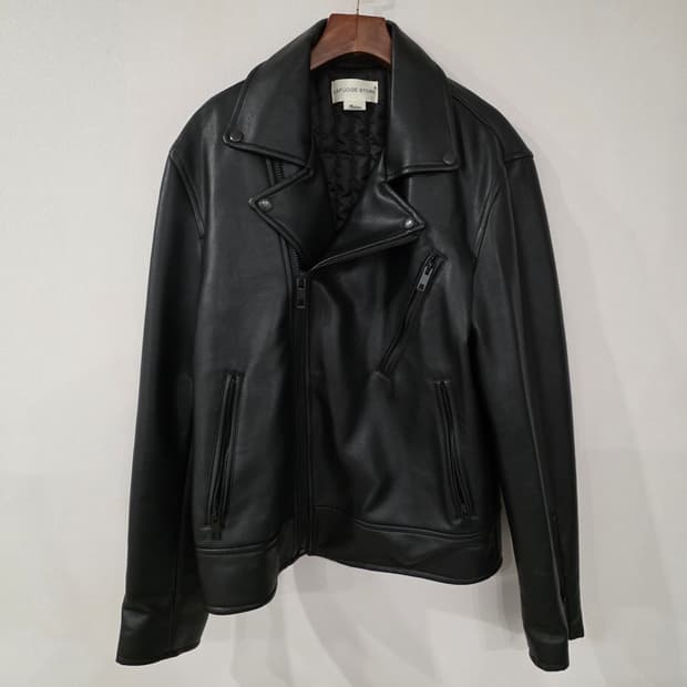 라퍼지스토어 블랙 레더 라이더 자켓 M
