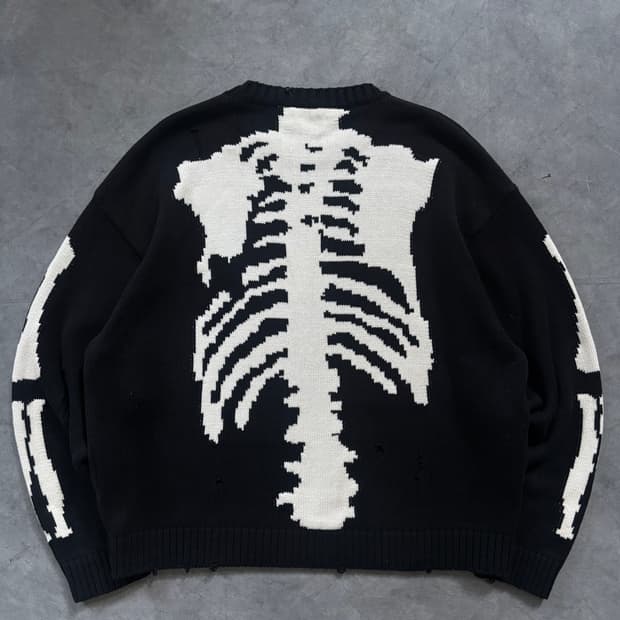 KAPITAL 캐피탈 5G 코튼 본 크루넥 스웨터