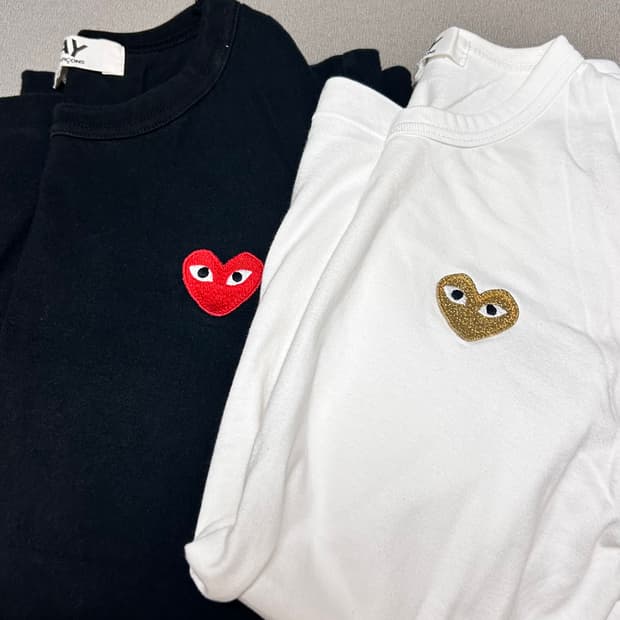 검정 꼼데가르송 반팔 여성L