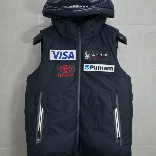 스파이더 U.S. 스키팀 패치 패딩 조끼