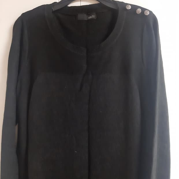 블랙 기본 니트 원피스