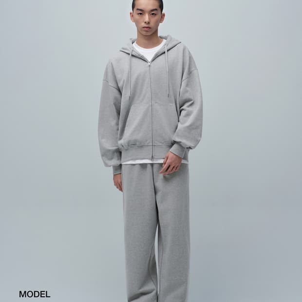 무탠다드 와이드 스웨트 팬츠 미디엄그레이 M