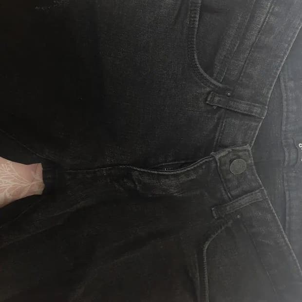 흑청 기모 스판 청바지 블랙 55