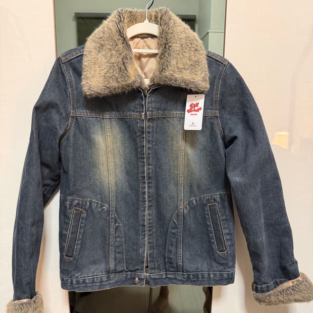 갸루st 빈티지 퍼 데님자켓