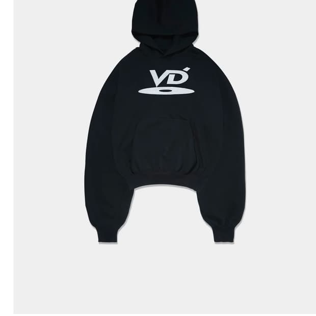 Vuja De 부자데 vd logo hoodie