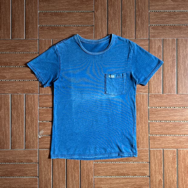Blue Blue pocket cotton 1/2 tee