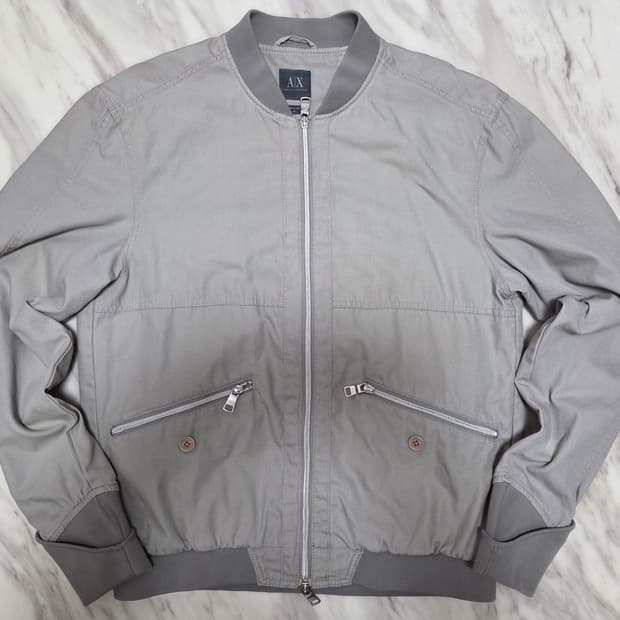 아르마니 익스체인지 그레이 블루종