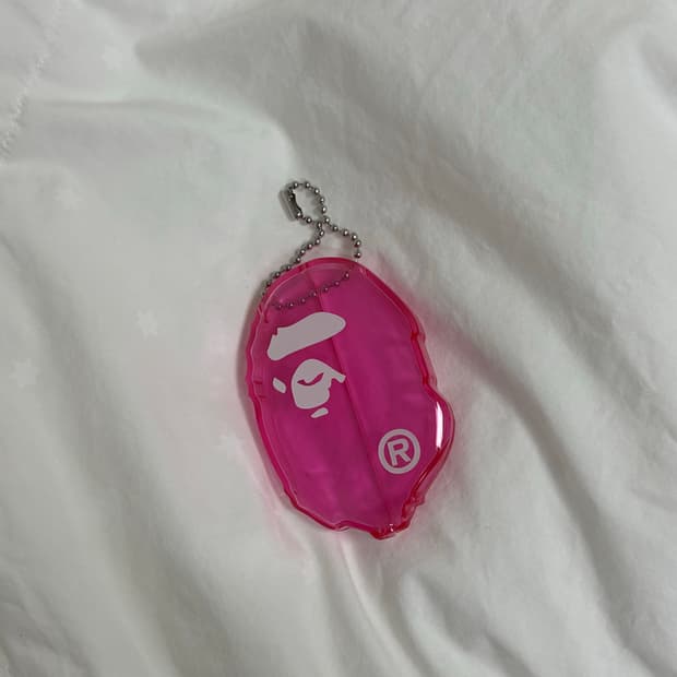 베이프 에이프 헤드 코인 케이스 M 핑크