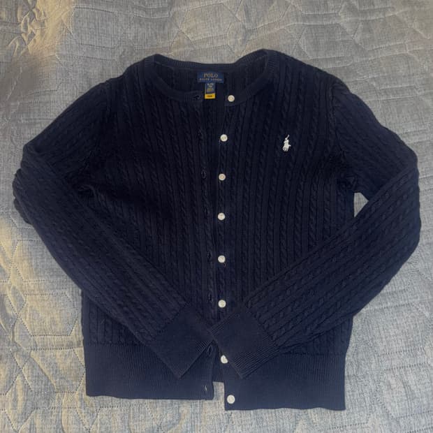 폴로랄프로렌 네이비 가디건 