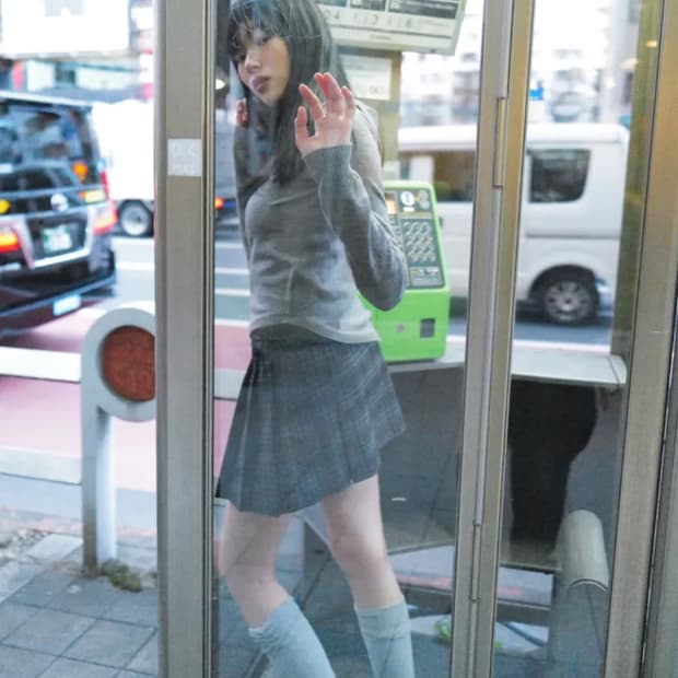 미세키 서울 Pocket layered check skirt CHARCO