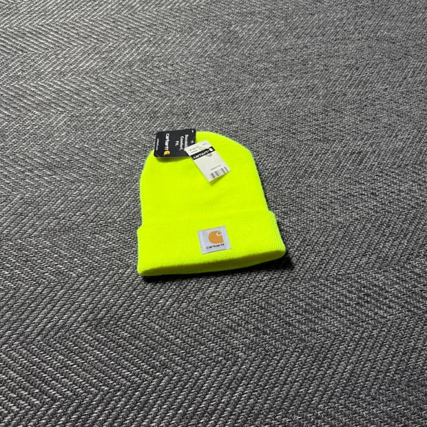 칼하트 로고 A18-BLM 라임 비니 택 새 상품 OS