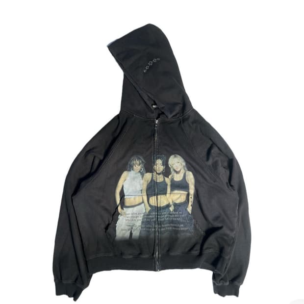 파코서플라이 돌리 더티 집업 후디 빈티지블랙 사이즈1