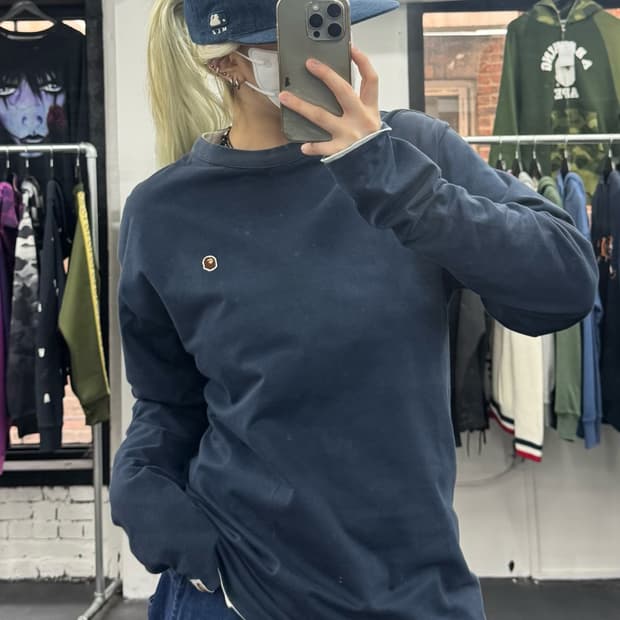 베이프 원포인트 리버시블 롱슬리브