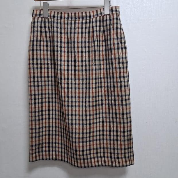 닥스스커트 닥스체크 순모울 체크스커트28 고품질 고보온
