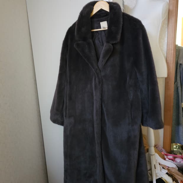 H&M 에이치앤엠 퍼 롱코트