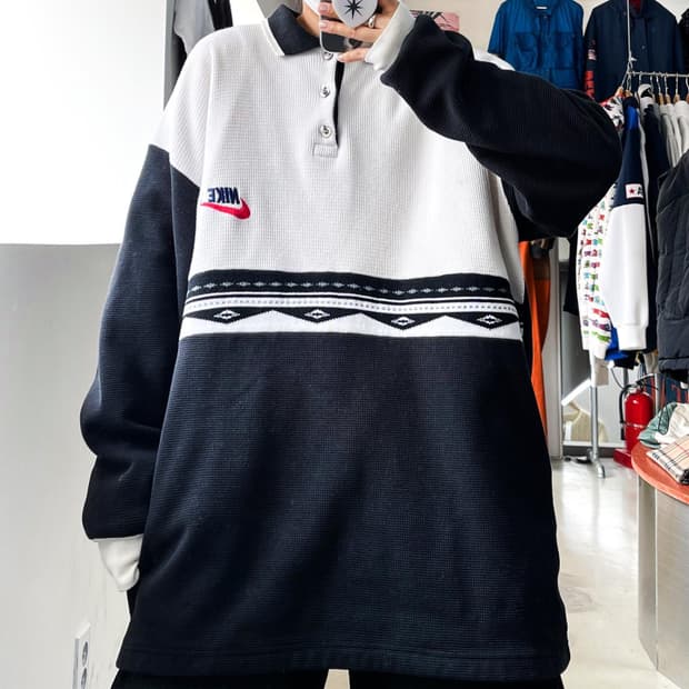 나이키 90s U.S.A 스우시 에스닉 와플 럭비티