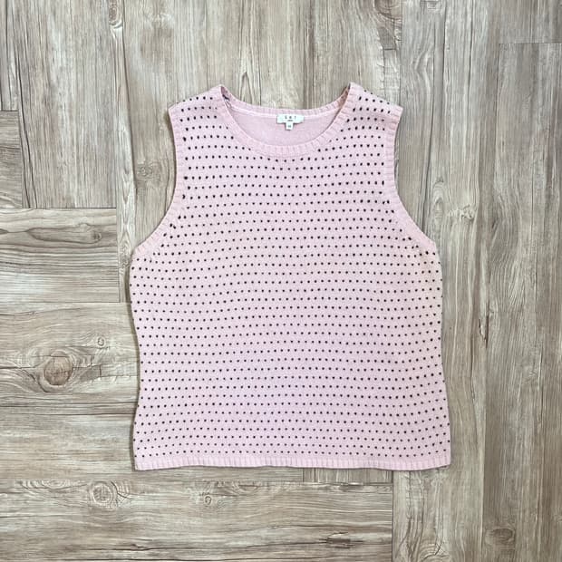 Lat junior 도트 울 vest 