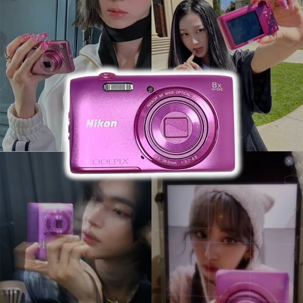 빈티지 디카 니콘 쿨픽스 S3600 핑크