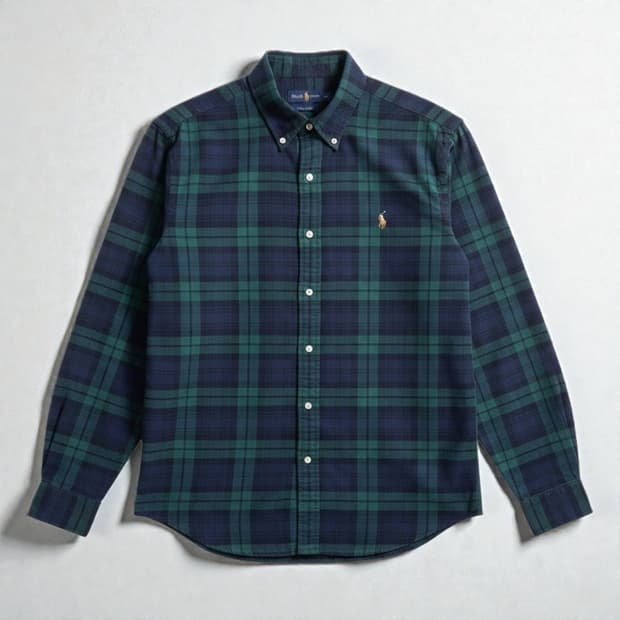 XL)POLO 폴로 랄프로렌 체크셔츠 블랙워치 클래식핏