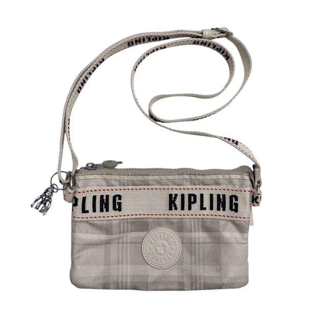 키플링 그레이체크 미니크로스