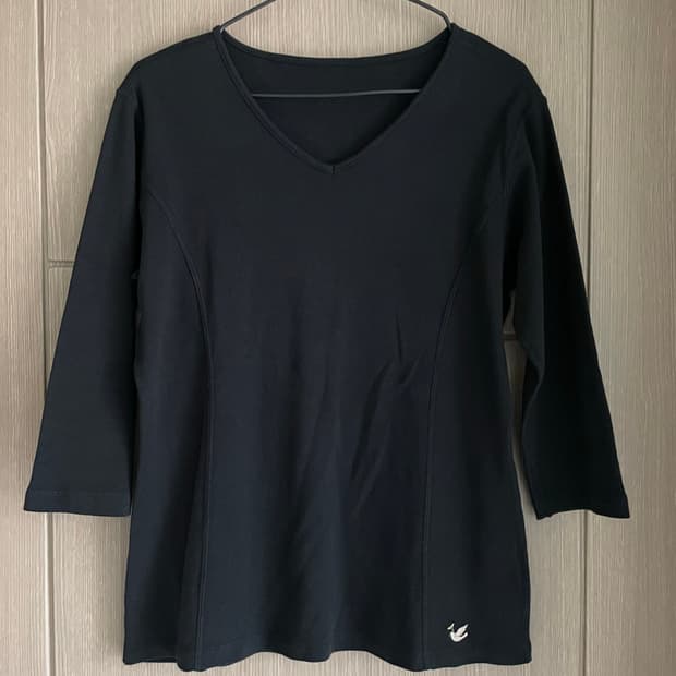 블랙모리 면100 칠부 티