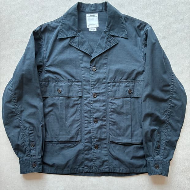 visvim 20ss domain shirt jacket navy 2
