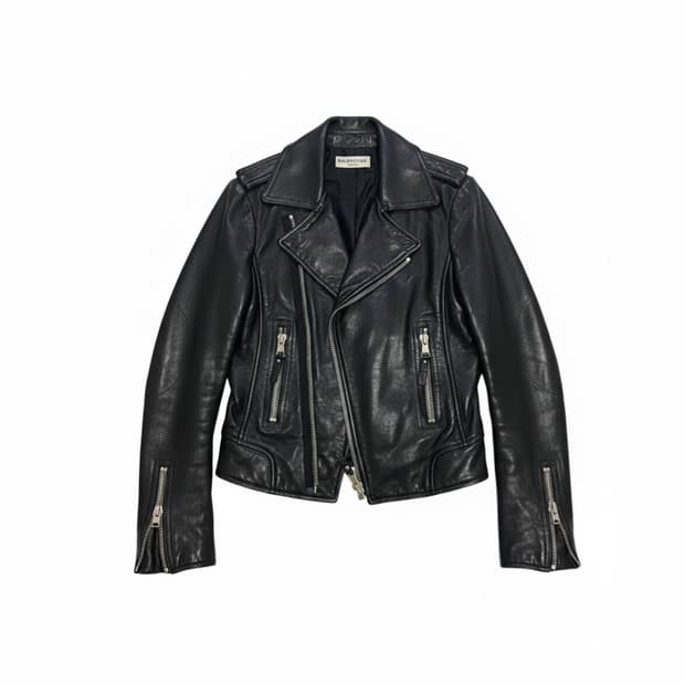 발렌시아가(Balenciaga) 레더 바이커 재킷