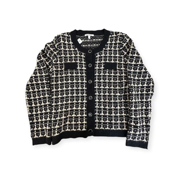 체크 가디건
