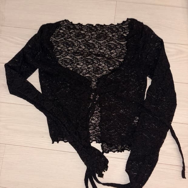 발레코어 레이스 가디건