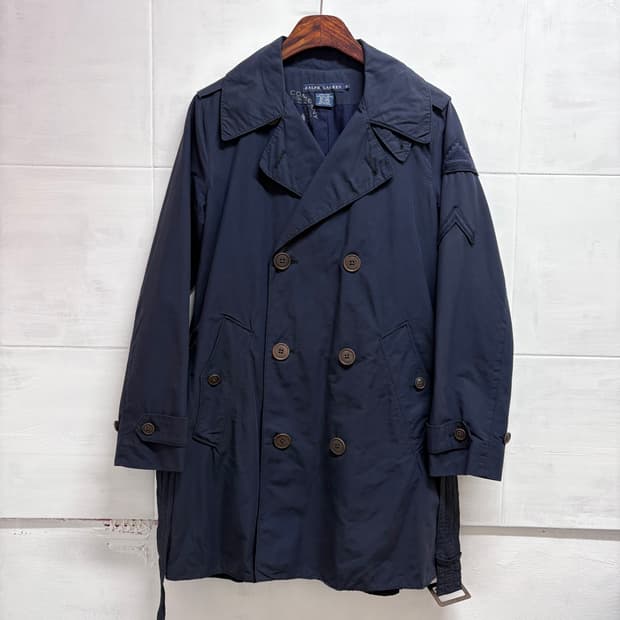 랄프로렌 RALPH LAUREN 네이비 트렌치 코트 
