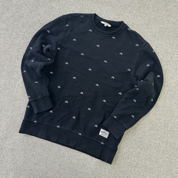 100 빈폴 자전거 패턴 맨투맨 0423D