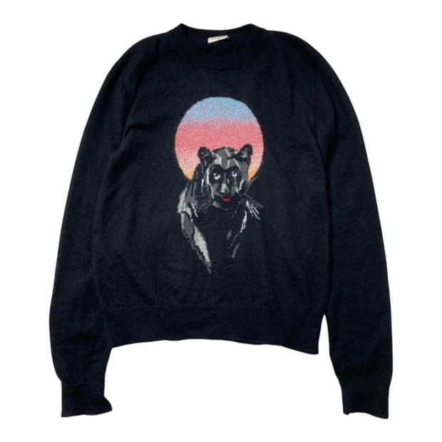 생로랑 블랙 팬서 모헤어 니트