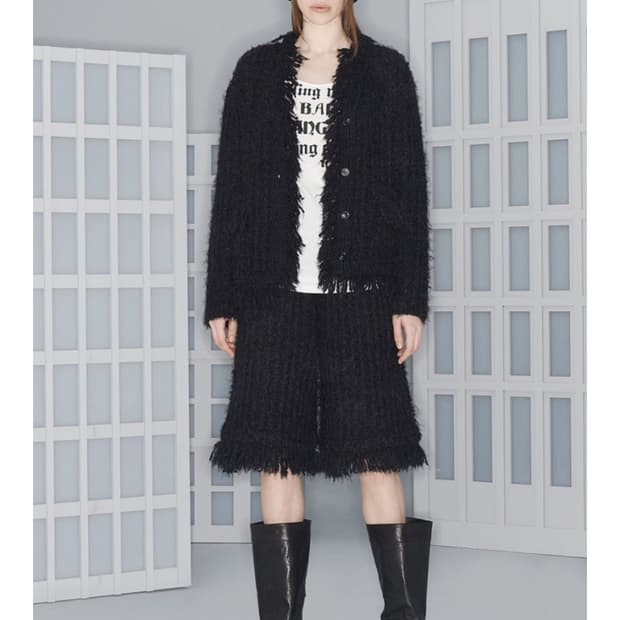 오픈와이와이 트위드 니트 가디건 구해요