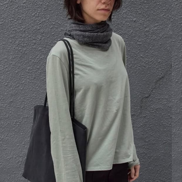 [034] long scarf grey