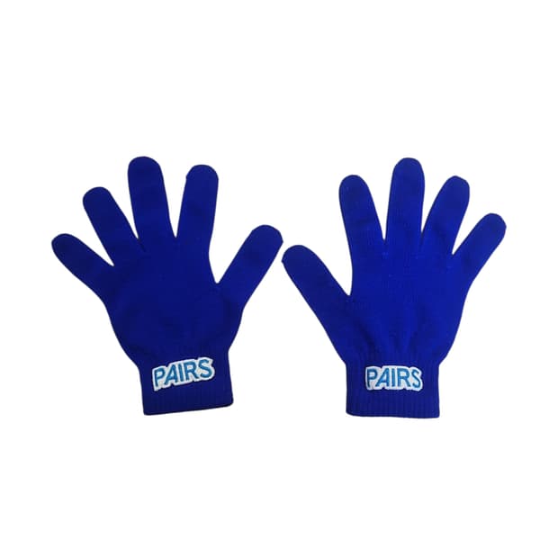 페얼스(PAIRS) 로고 니트 장갑 - 블루