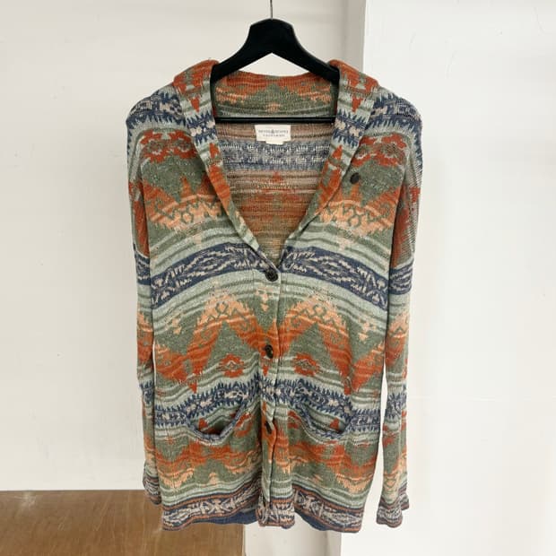 데님앤 서플라이 랄프로렌 아즈텍 패턴 니트 가디건