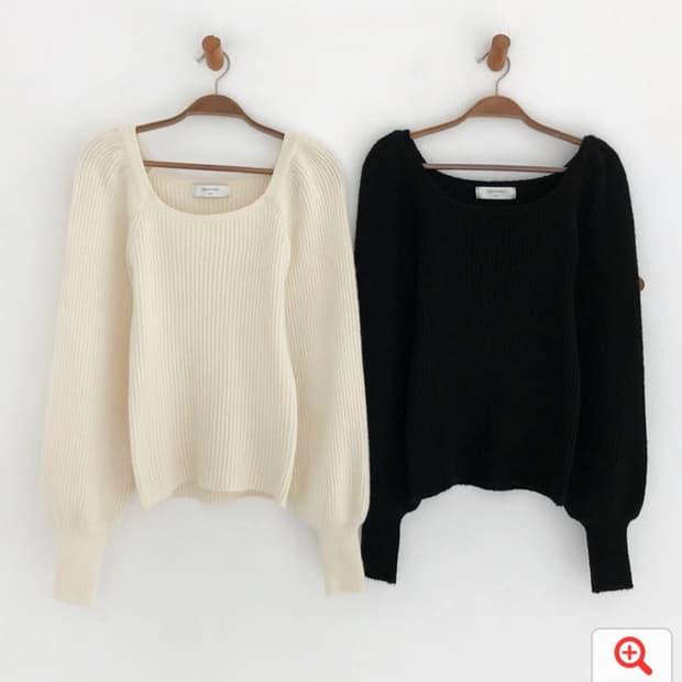 육육걸즈 퓨어 스퀘어 니트 블랙