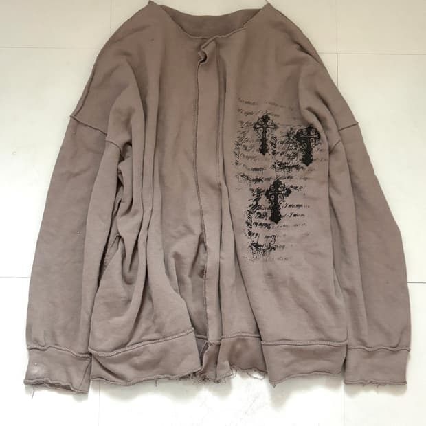 • hurtremake grung cross-printed zip-up