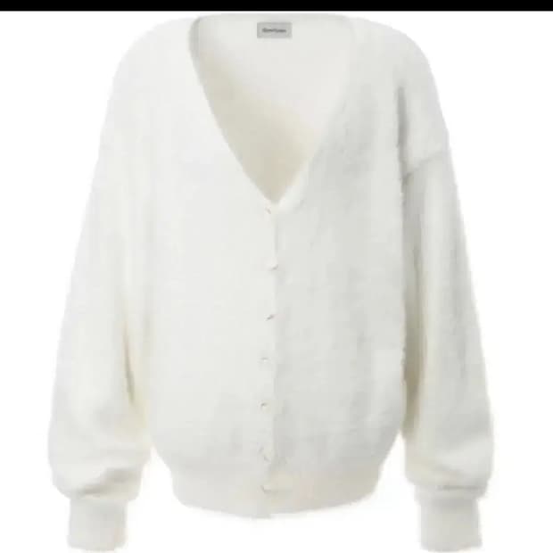 (새상품)쓰리타임즈 메리 니트 가디건 화이트