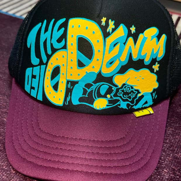 캐피탈 더 데님 다이드 프린트 트러커 캡 