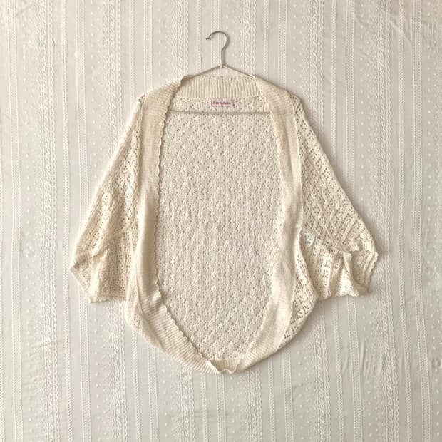 sorridere 아이보리 글리터 니트 볼레로