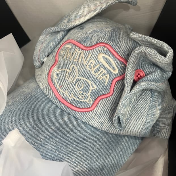 디어마이키코 Don't touch my ears' denim caps