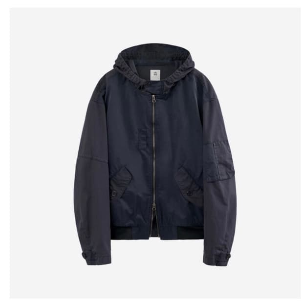 폴리테루 밀 블록 파카 3사이즈