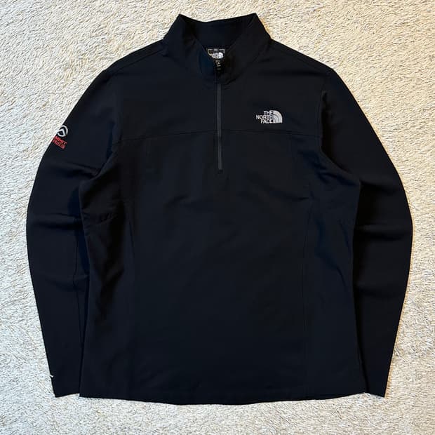 노스페이스 써밋 시리즈 하프 반집업 긴팔 블랙