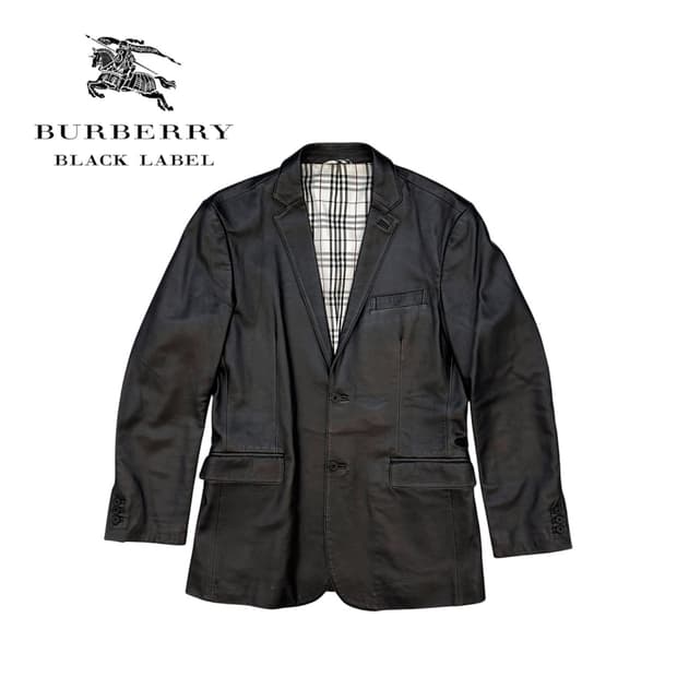 버버리 블랙라벨 레더 블레이저 자켓
