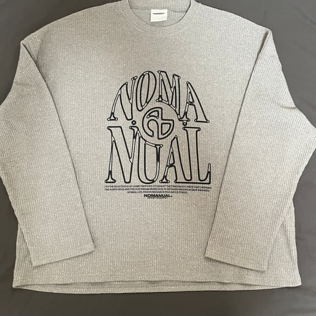 노매뉴얼 와플 롱슬리브 L